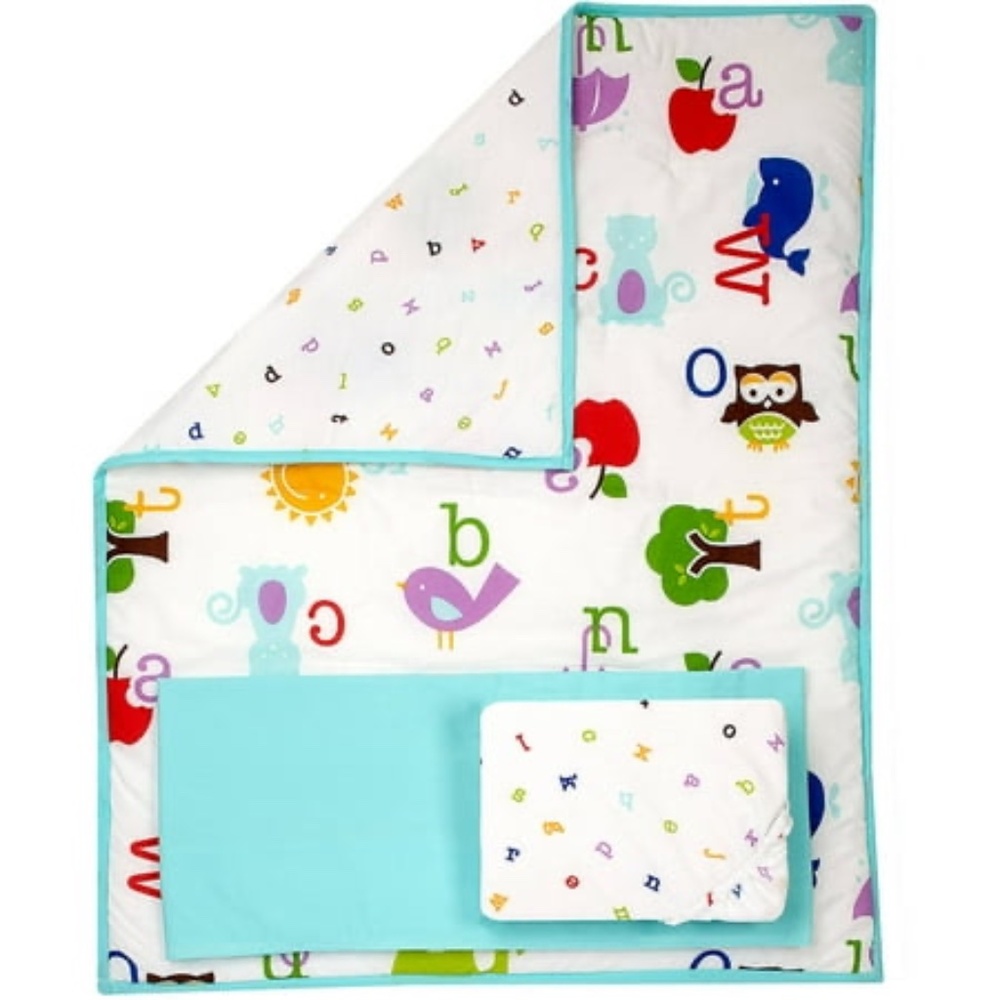 Pinwheel Alphabet Dreams Collection 3-Piece Blue Comforter Set